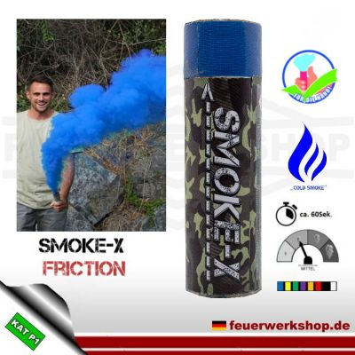 SMOKE-X Rauchgranate mit Reibzündung (Friction) in blau