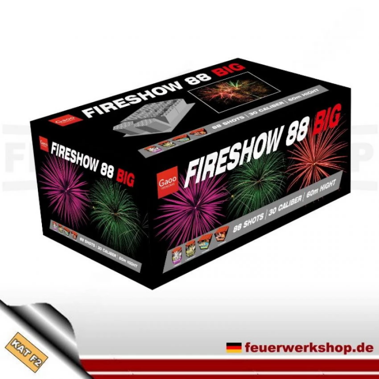*Fireshow 88 BIG* Gaoo Feuerwerk-Batteriesortiment