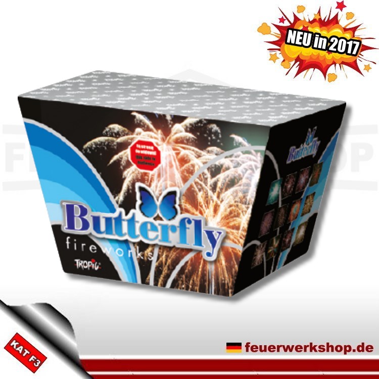 Fächer-Batteriefeuerwerk *Butterfly* F3 von Tropic