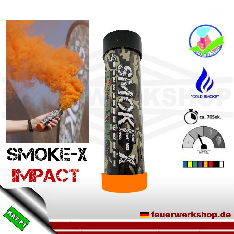 *Impact* Rauchgranate Orange mit Schlagzünder - SMOKE-X