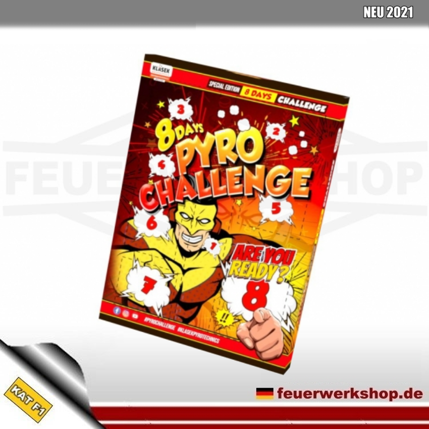 Pyro Kalender 8 days Pyro challenge Superheld