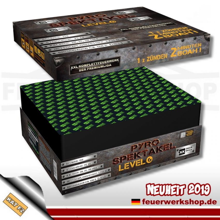 Pyro-Spektakel Level 6 - Verbundfeuerwerk von Blackboxx