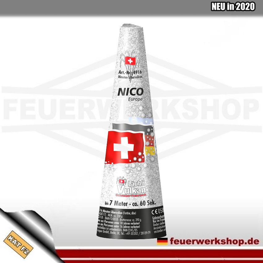 Schweizer Silbervulkan - Silvesterfeuerwerk von Nico