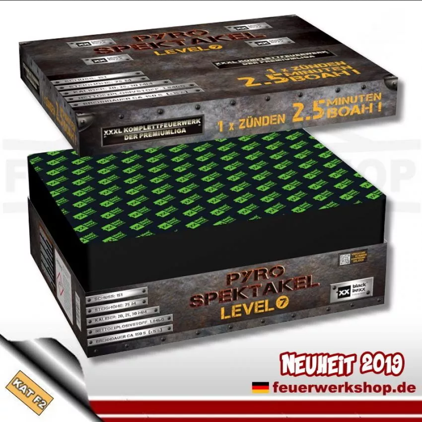Pyro-Spektakel Level 7 - Blackboxx Verbund-Feuerwerkskörper