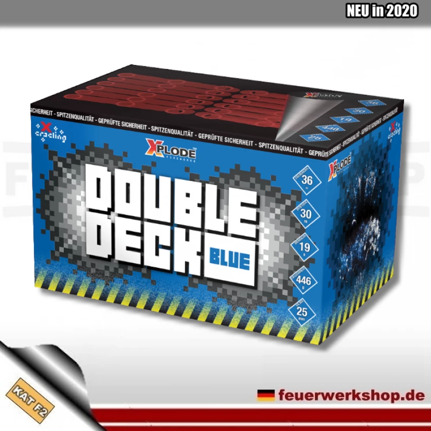 Silvester Feuerwerksbatterien *Double Deck blue* von Xplode
