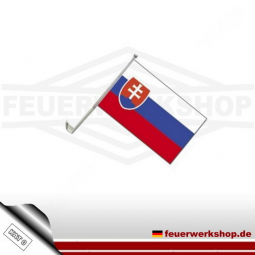 Fahne zum anstecken ans Autofenster - Slowakische Nationalflagge