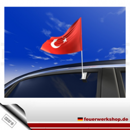 Autofahne Türkei - Fanrtikel zum anstecken ans Autofenster