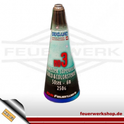 Zink Feuerwerk - Schweizer Supervulkan No. 3 (Gold & Bunte Sterne)