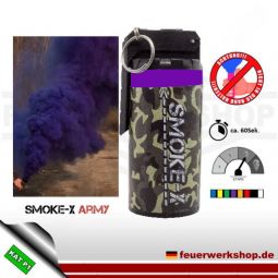 SMOKE-X *Army* Rauchgranate groß mit Kipphebel - Lila