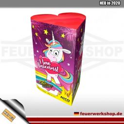 *I love Unicorns* Fontänenbatterie von Nico Feuerwerk