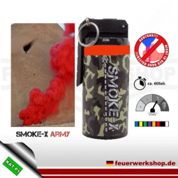 *Army* SMOKE-X Rauchgranate groß mit Kipphebel - Rot