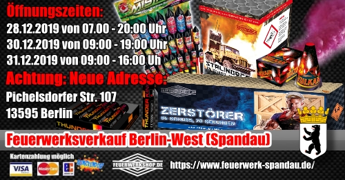 Feuerwerksverkauf in Berlin Spandau - hier klicken